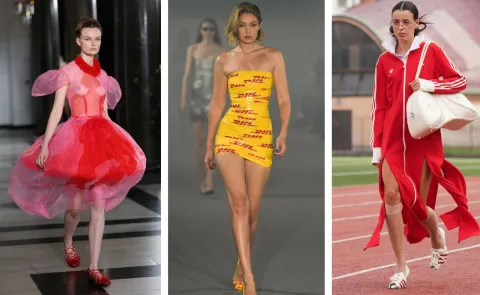 Modelos desfilando en fashion week