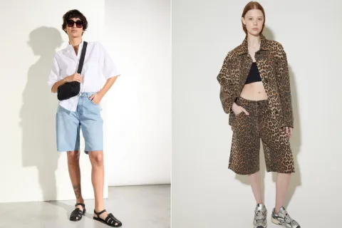 Tendencias primavera verano 2025: 5 formas de llevar la bermuda esta temporada y dónde conseguirlas Dos fotos de modelos mujeres usando bermudas.