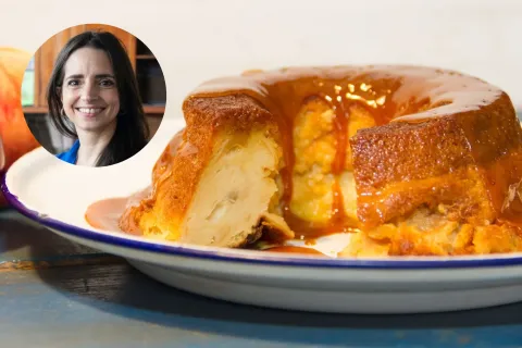 Receta de budín de pan de Paulina Cocina en 4 pasos simples Budín de pan de Paulina Cocina.