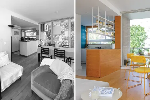 Antes y después: ideas simples para reformar una cocina y volverla más moderna y práctica Con pequeñas modificaciones se lograron grandes cambios para integrar mejor la cocina al living-comedor.