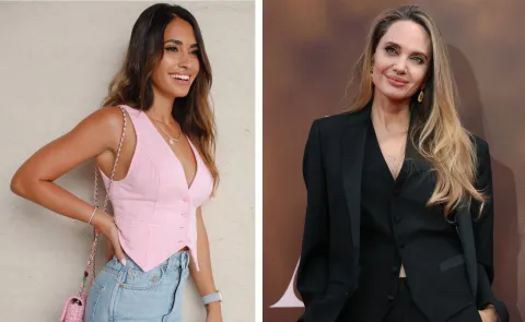 De Antonela Roccuzzo a Angelina Jolie: cuál es la prenda que todas usan y es tendencia Antonela Rocuzzo y Angelina Jolie