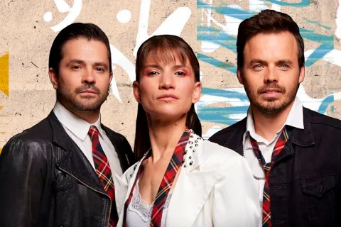 Camila Bordonaba, Felipe Colombo y Benjamín Rojas vuelven con Erreway: cómo conseguir las entradas Foto promocional del regreso de Erreway, con Camila Bordonaba, Felipe Colombo y Benjamín Rojas.