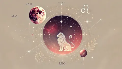 Horóscopo del amor del fin de semana del 8 al 10 de noviembre: los 6 signos más favorecidos por Marte en Leo El símbolo de Leo y el planeta marte.