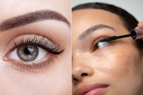 Pestañas power: cómo fortalecerlas y qué productos usar para que estén más fuertes que nunca Dos fotos de dos ojos femeninos.