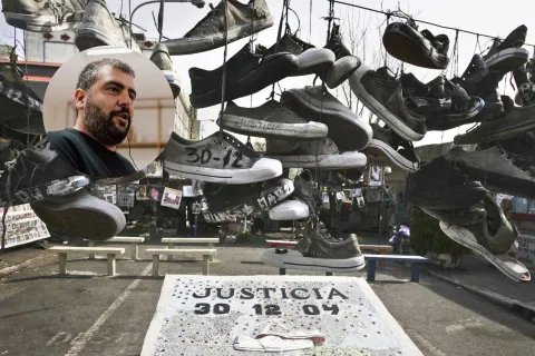 20 años de Cromañón: las deudas pendientes de la masacre, según un sobreviviente Imagen de Jorge Kehiayan y homenaje a las víctimas de Cromañón.