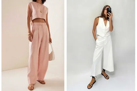 8 pantalones para reemplazar tus looks con jeans Los pantalones de vestir de lino o sastreros son perfectos para reemplazar al jean