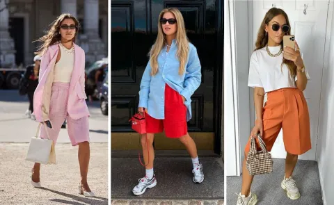 Bermudas de colores: cómo armar looks súper cancheros con la prenda de la temporada Bermudas de colores