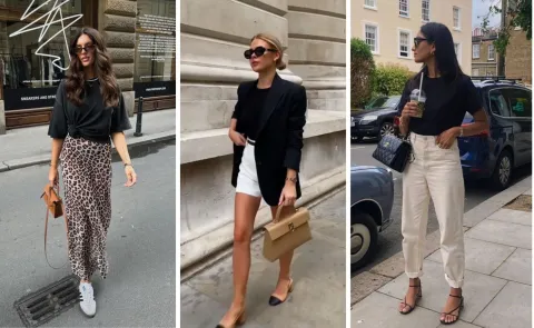 Una prenda, 7 looks: cómo combinar una remera negra básica para ir a trabajar Remera negra