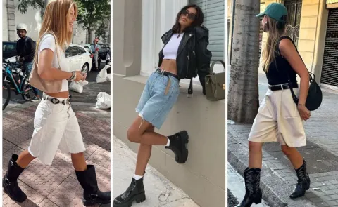 Tres mujeres usando botas y borcegos