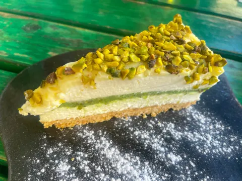 El cheesecake viral de pistacho que se hace con Chocolinas cheesecake de pistacho