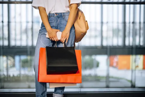 Brasil, Chile o Uruguay: dónde es más barato comprar ropa Una mujer haciendo compras en un shopping