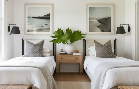 Adiós a la cama matrimonial: así son los dormitorios modernos tendencia Dormitorio matrimonial con camas separadas.