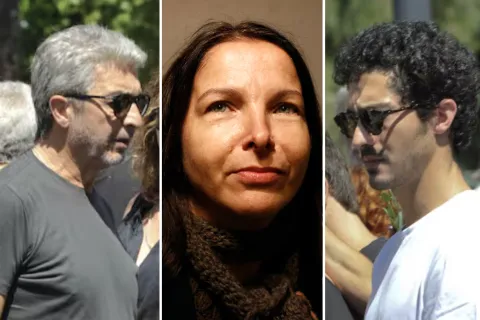 El dolor de Ricardo Darín y el mensaje de Chino Darín: la despedida a Alejandra Darín Ricardo y Chino Darín en el sepelio de Alejandra Darín.
