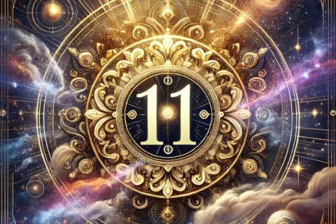 Numerología y tarot: conocé la energía y activá el poder del número maestro 11 Un número 11 rodeado de un ambiente galáctico