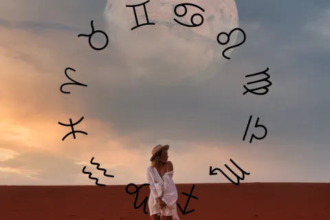 Horóscopo semanal por signo ascendente del 13 al 19 de enero: ¿qué energía te trae la Luna Llena en Cáncer? Una chica y una luna llena encima de ella