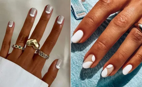 Clásicas y elegantes: 10 diseños de nail art en color blanco Mujeres usando un diseño en color blanco