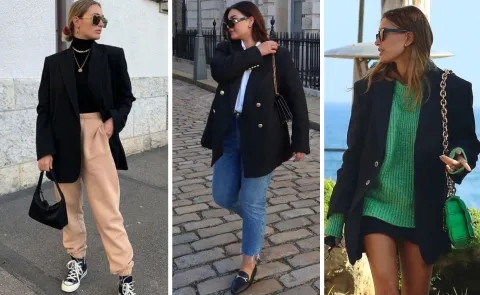 Vestite sin gastar una fortuna: cómo armar 15 looks usando blazer negro blazer negros
