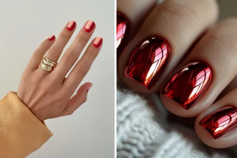 Red nails: los mejores diseños en color rojo que jamás pasan de moda El color rojo en el nail art nunca pasa de moda
