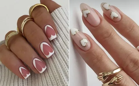 20 diseños de uñas para celebrar San Valentín uñas de corazon