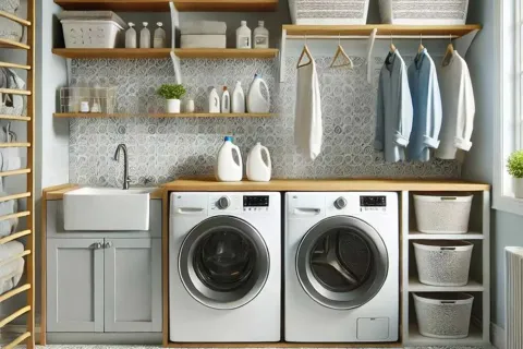 Ideas de lavaderos de Pinterest para que te inspires Para darle una nueva vida al lavadero podés optar por sumar colores y algo de prints a las paredes