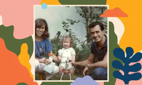 Día Mundial del Síndrome de Down: cómo enfrentar un diagnóstico de discapacidad Daniela Aza, con 2 añitos, junto a su mamá y su papá.