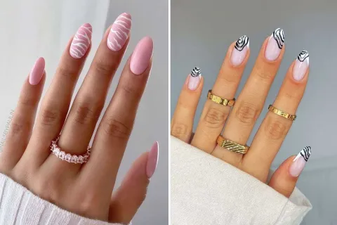 Cebra nails: 10 ideas para inspirarte con esta propuesta original El cebra nails es una de las propuestas del 2025 que ya se posiciona como tendencia
