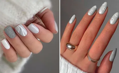 uñas en color gris