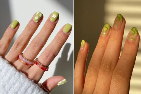 Las uñas color pistacho son tendencia