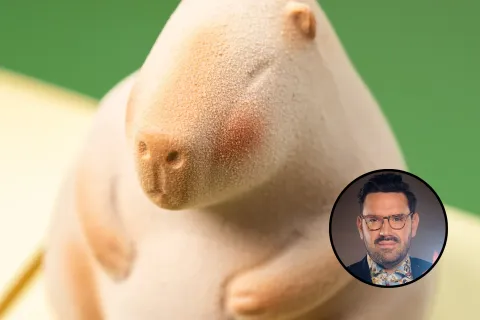 Así es el carpincho de chocolate de Damián Betular: cuánto cuesta y cómo comprarlo Foto de Don Carpi, el carpincho de chocolate de Damián Betular.