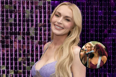 El guiño de Lindsay Lohan a Un viernes de locos con su look en la premiere de la secuela Foto de Lindsay Lohan.