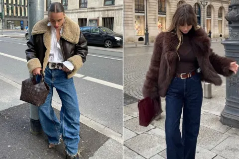 Dos mujeres con los tapados tendencia de la temporada: abrigo de pelo y gamulán
