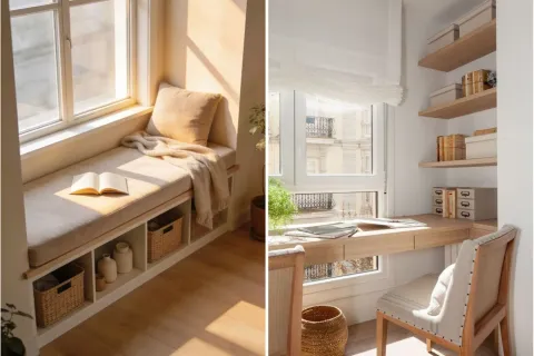 Ventanas con vista: cómo armar un rincón para leer, tomar café o trabajar Ventana en la casa: cómo aprovecharla