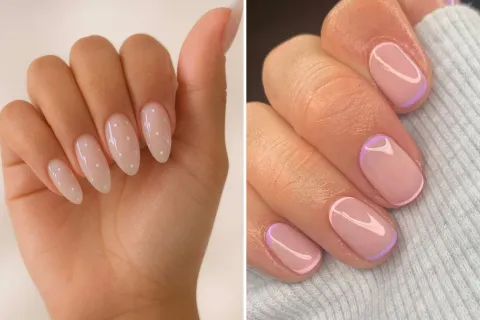 Nude nails: 10 diseños muy naturales y elegantes que son tendencia en 2026 Dos manos de mujer con uñas pintadas en tonos naturales
