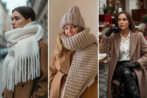 Bufandas, gorros y guantes: accesorios de invierno que transforman un look básico.