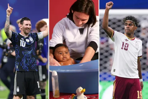 La historia real de la foto de Messi bañando a Lamine Yamal bebé que profetizó la final del Mundial.