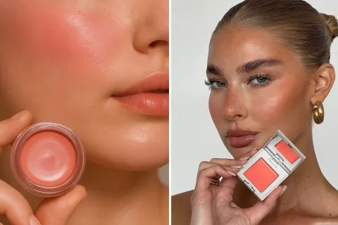 Cloud Blush: la tendencia de maquillaje que logra un rubor natural con un solo producto Dos mujeres maquillandose con blush