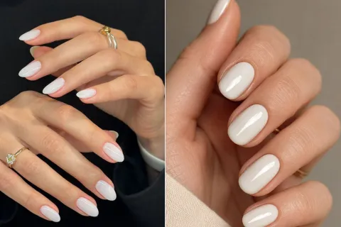 Las uñas "Coconut Latte" son la manicura blanca más elegante del invierno Coconut
