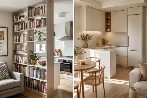 separar la cocina en un monoambiente