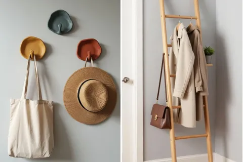 Percheros para ambientar la entrada de tu casa: las opciones más originales sin gastar de más Percheros ideas deco simples