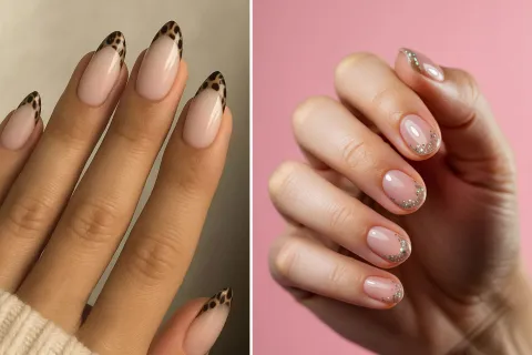 Dos opciones de nail art de los años 80