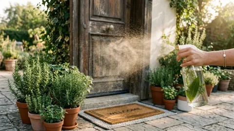 Rociar agua con romero y laurel en la entrada de casa: para qué sirve y cómo preparar este ritual rociar la puerta de entrada con laurel y romero