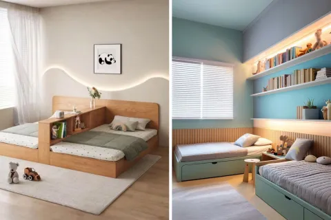 Dormitorio con dos camas: 6 formas de ponerlas en un ambiente pequeño opciones para ubicar dos camas de niños