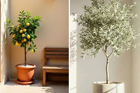 3 árboles aromáticos ideales para macetas: son fáciles de cuidar y decoran El limonero y el olivo son arboles ideales para macetas