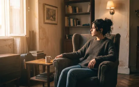 ¿Estás en la dark? Cómo reconocer una crisis emocional y cuándo pedir ayuda mujer triste deprimida mirando hacia la ventana