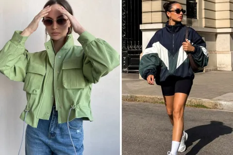 Rompevientos: la prenda deportiva que será tendencia esta primavera y cómo usarla. Dos opciones de looks de mujeres con rompevientos