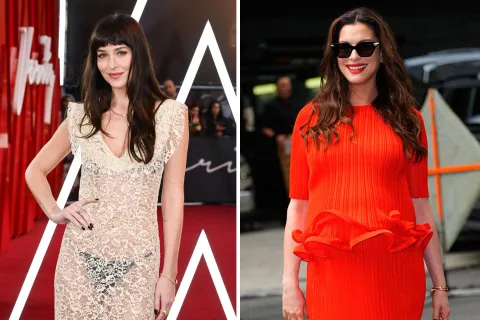 De Dakota Johnson a Anne Hathaway: los looks de las celebrities en la alfombra roja de Dakota Johnson y Anne Hathaway en el estreno de Verity