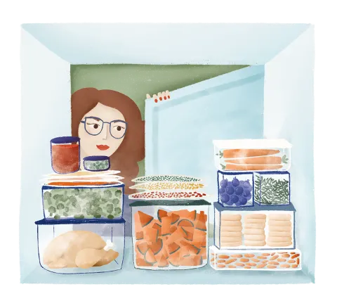 Ilustración freezer cocina