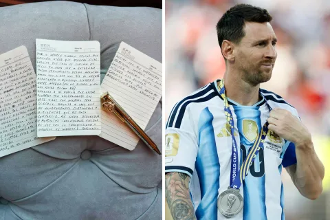La curiosa lapicera con la que Lionel Messi escribió su despedida de la Selección: cuánto cuesta y dónde se consigue Messi y la lapicera que usó para escribir su carta de despedida
