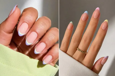 Rainbow nails: cómo hacer una francesita original perfecta para la primavera Uñas rainbow de distintos colores perfectas para hacerte en septiembre