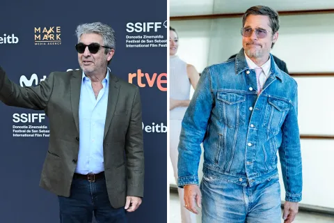 De Ricardo Darín a Brad Pitt: los hombres también deslumbran en el Festival de San Sebastian Ricardo Darin y Brad Pitt, los protagonistas de la red carpet